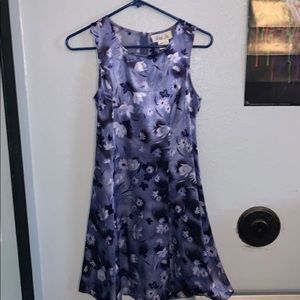 Satin flower dress- VINTAGE